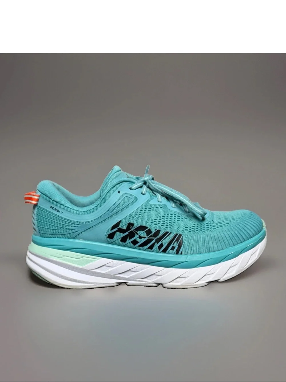 Hoka One One Bondi 7 Women’s Aqua Running Shoes Size 9.5
